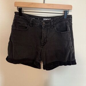 Sonoma Women's Black Denim Curvy Shorts Sz 8